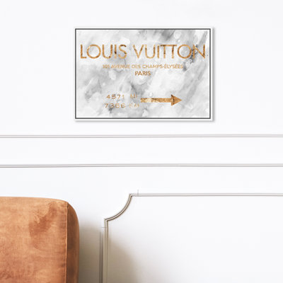 Parisian Road Sign II - art textuel sur toile