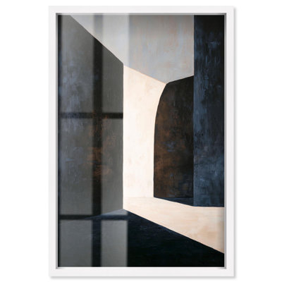 Décoration murale moderne «Innevenable Encounter III» par Art Remedy, cadre blanc, 31 x 46