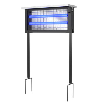 Lampe solaire anti-moustique avec panneau solaire rechargeable Fly Zapper pour utilisation intérieure et extérieure