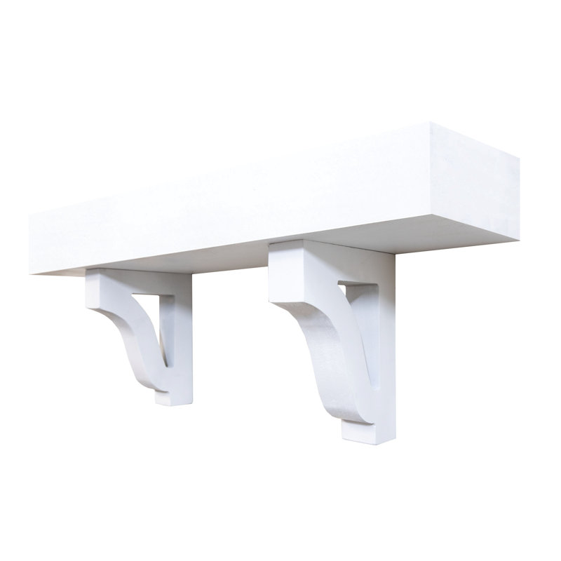 Tablettes flottantes en peuplier avec corbeaux, H 12 po x l 17 po x P 6 po