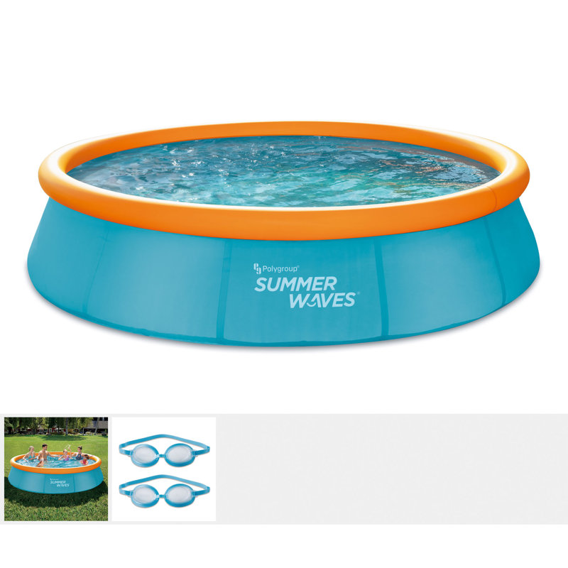 Summer Waves Round Inflatable Pool 14'' H x 144'' W x 144'' L