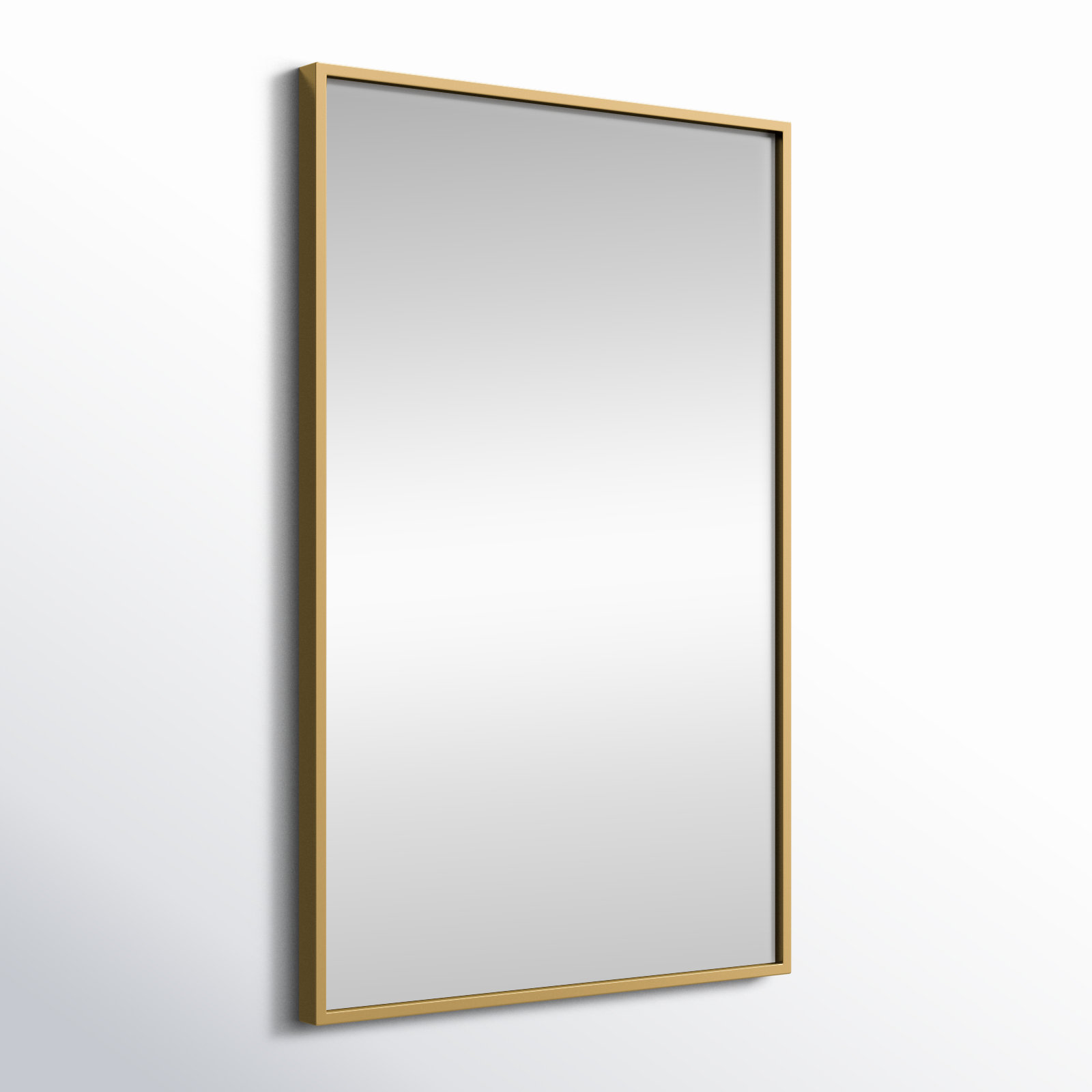 Sabine Metal Rectangle Wall Mirror, 18" x 28", Brass