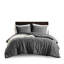 Édredon pour lit simple / simple TG 2 pièces en gris, 100% coton sergé délavé, douceur, tout, design polyvalent pour tout décor, standard 100, coton surdimensionné, sensation douillette, élégance intemporelle,-118928638