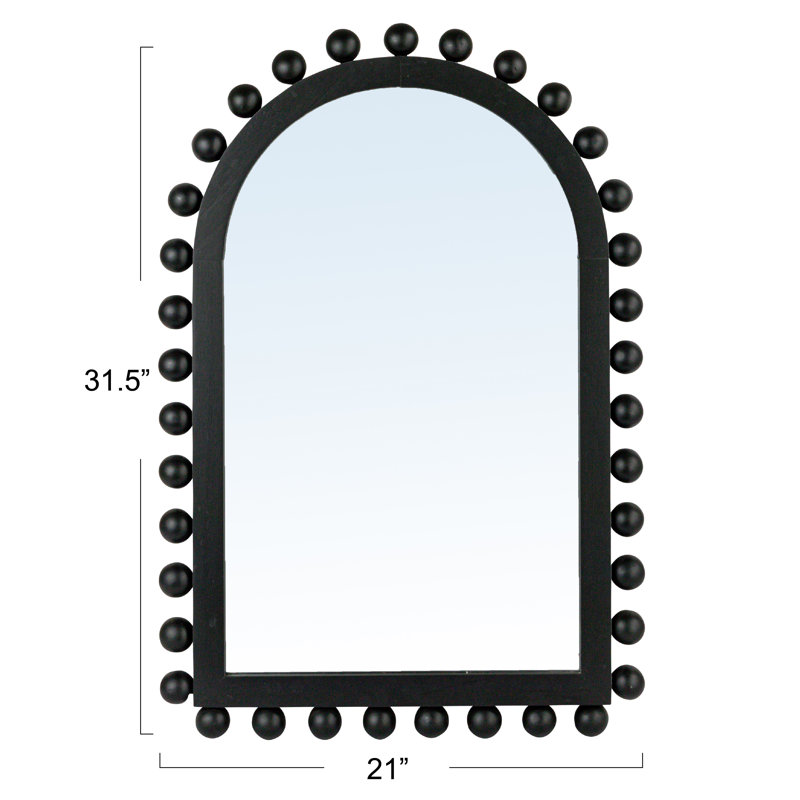Miroir mural en bois, 31,5 po x 21 po, Noir