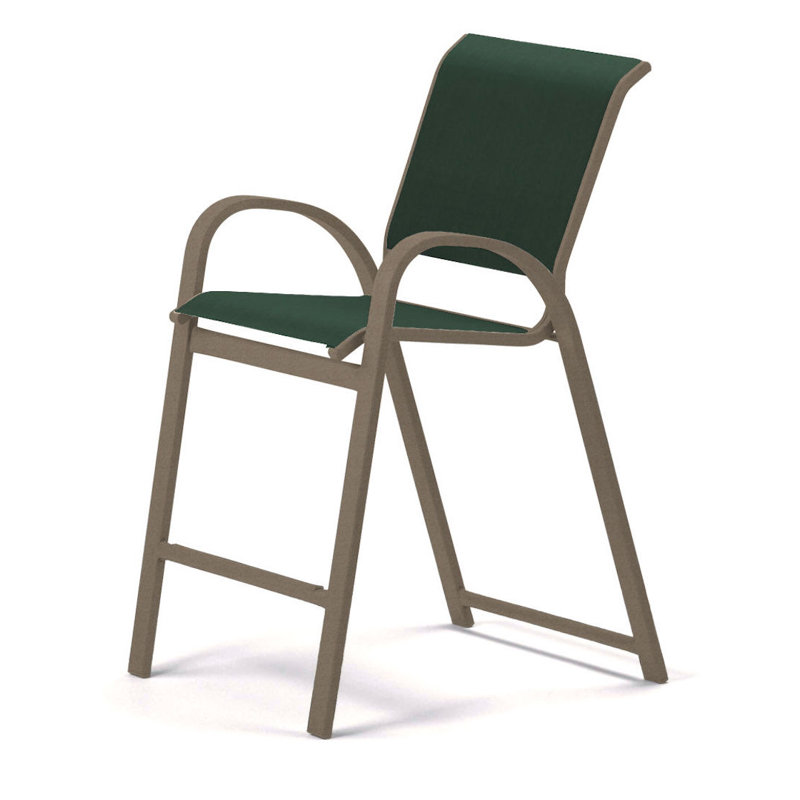 Tabouret de bar 42 po Holna, Vert forêt 22D Sunbrella® vert, Désert texturé