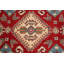 Tapis unique en laine noué à la main nouvel âge de 2 pi 8 po x 4 pi ivoire / bleu / rouge