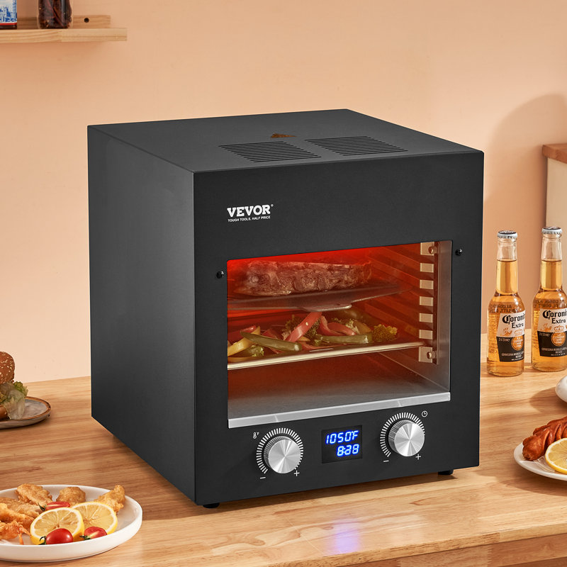 Electric Steak Grill 1800W Smokeless Infrared Broiler Stainless Steel Home