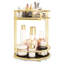 Meuble-lavabo en métal, organisateur de parfum doré, plateau de service à 2 niveaux