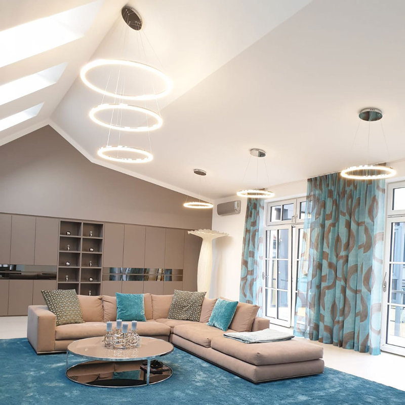 LED pendant light Ring 40 direct or indirect 1, Gold