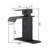 Waterfall Spout Lavatory Tap - Single Handle, Matte Black, Adjustable Temperature, Luxury Style Black Bathroom Spout, Faucet-128924266