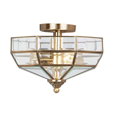 Everson Glass Semi Flush Mount