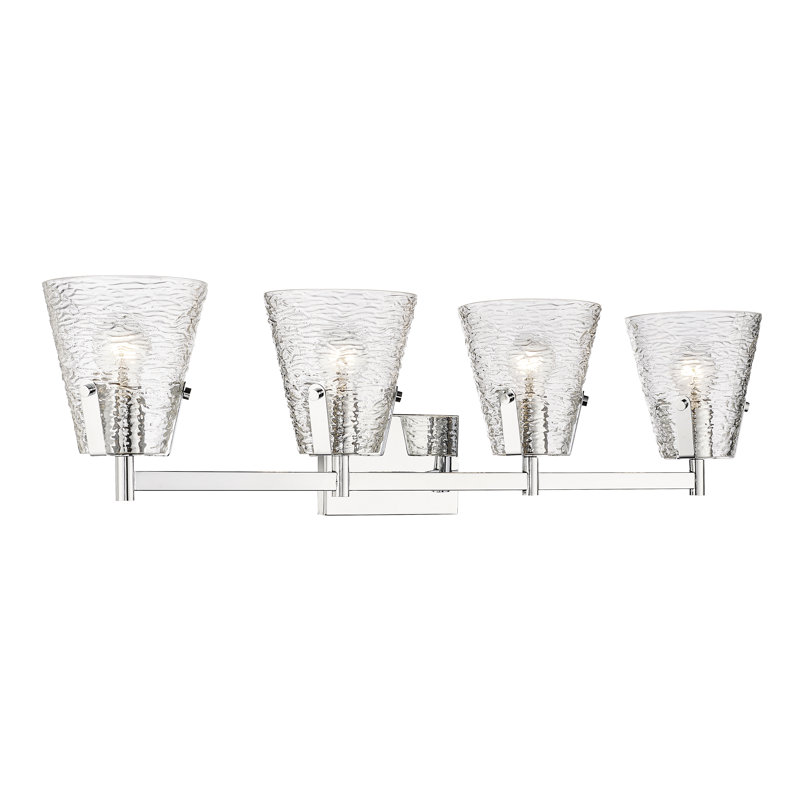Éclairage pour salle de bain 4 lumières Crislynn, Chrome