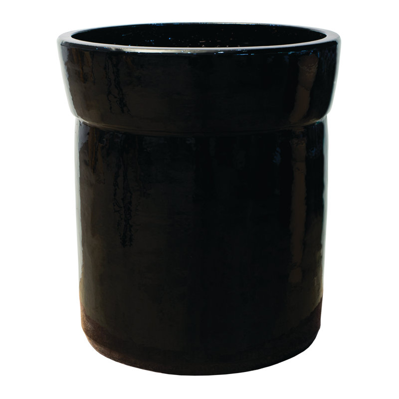 Azov Handmade Ceramic Planter, Black