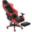 JL Comfurni JD-S0 Adjustable Reclining Ergonomic Faux Leather Swiveling PC & Racing Game Chair with Footrest-86593336