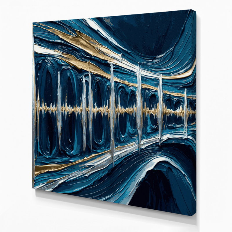 Art numérique sur toile, musique, égaliseur numérique, H 12 po x l 12 po