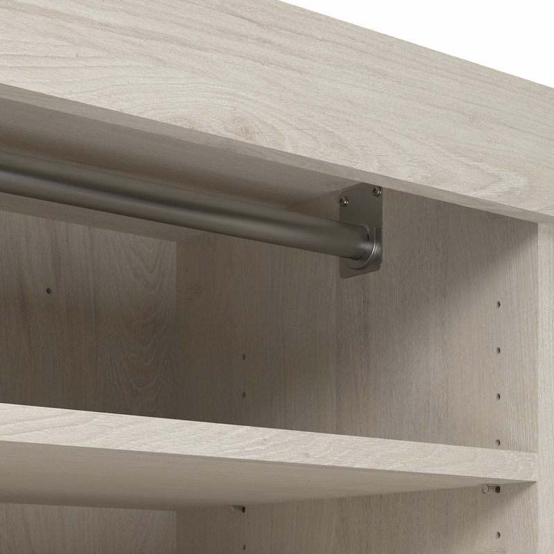 Arlex Walk-In Tower, Linen White Oak, 83.66" H x 25" W x 18.19" D