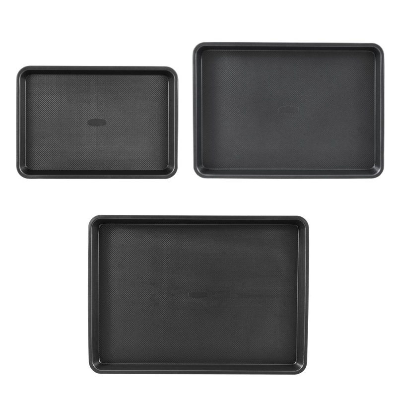 VEVOR 4 Piece Non-Stick Steel Bakeware Set, Black