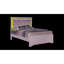 Lit rembourré gris métallique avec tête de lit à DEL, taille simple moderne, cadre en bois confortable pour l'éclairage de la chambre à coucher