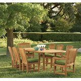 Dunshee Outdoor 9 - Piece Teak Dining Set