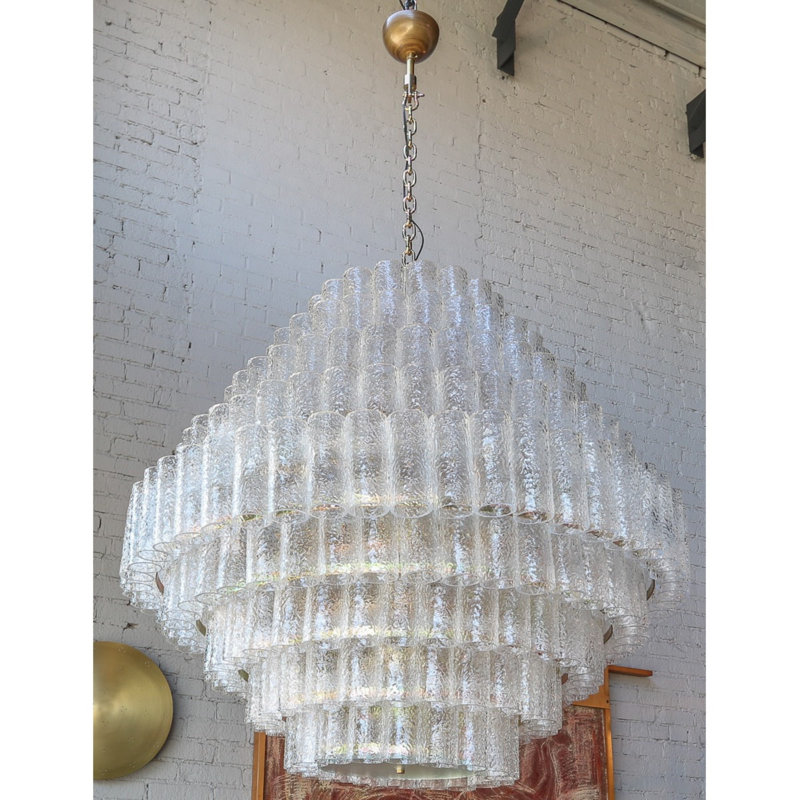 Lustre Belluchi Murano, Améthyste, Bronze, 26 po de diamètre x 23 po de hauteur