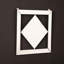 Diamond Mirrored Wall Art for Living Room, 40x40cm Modern Home Decor Wall Mounted Clear Mirror Glass Wall Art for Bedroom & Hallway