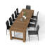 Table de salle à manger extensible de 18 à 107 po pour 2 à 12 personnes, table de salle à manger pliable extensible Transformer Console, table de cuisine de style campagne moderne, tables pliantes en bois pour économiser l'espace