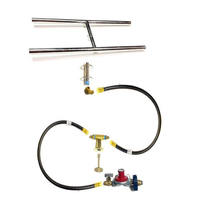 Easy FirePits LP Tank In Table Fire Pit Connection Kit and Lifetime Warranted 316 Stainless H-Burner