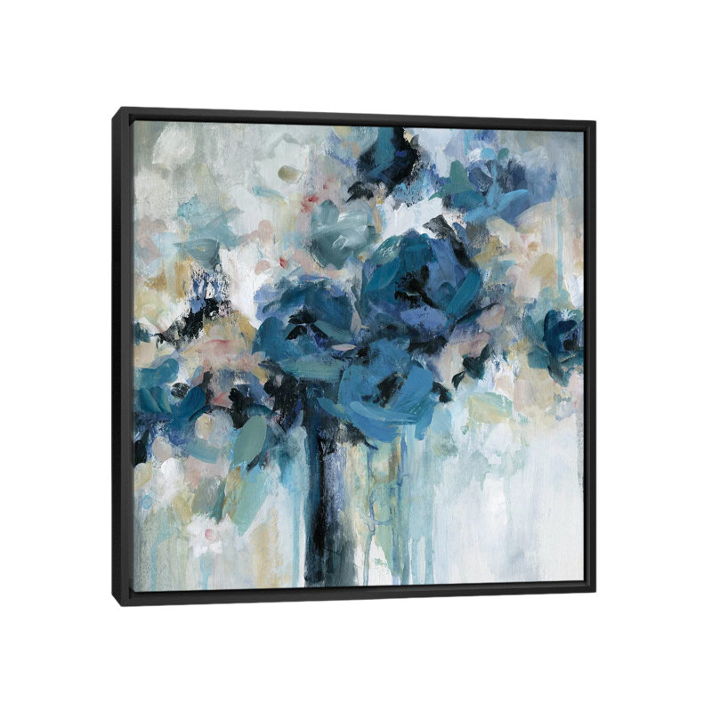 «Midnight Splash» par Carol Robinson, reproduction d'art sur toile tendue, Cadre noir, H 12 po x l 12 po x P 1,5 po