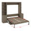 Lit escamotable avec bureau intégré et système de rangement pour bureaux à domicile compacts-1319702011