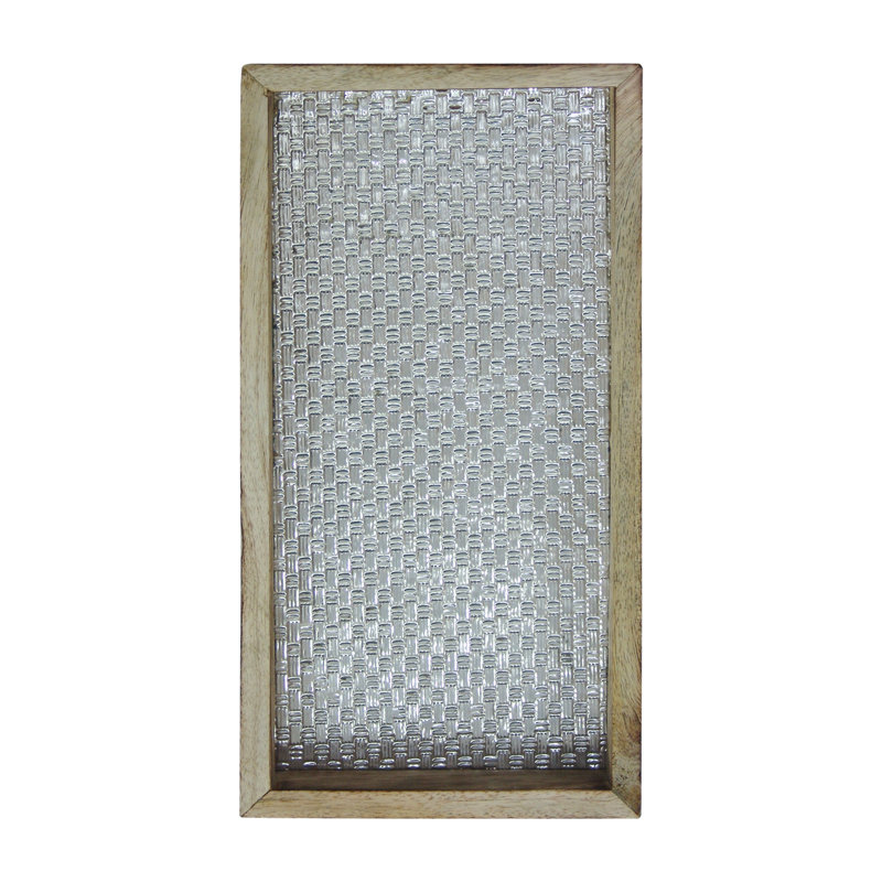 Solid Wood Tray, Aluminum