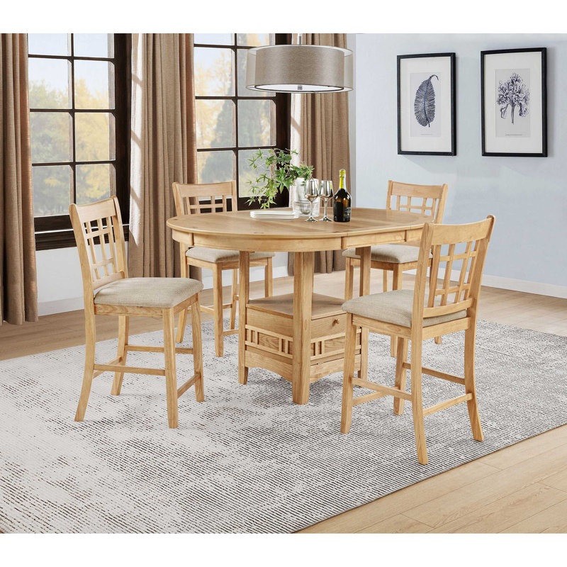 5-piece Oval Counter Height Dining Set