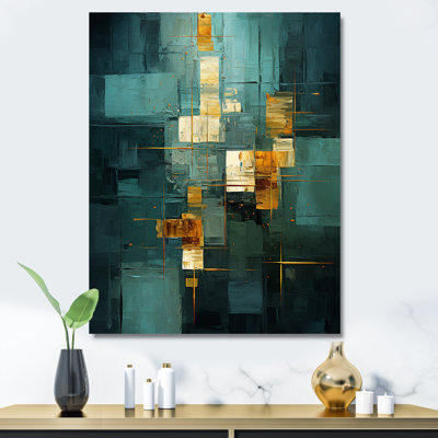 Illumination of Desire Cubist Turquoise Gold I - impression