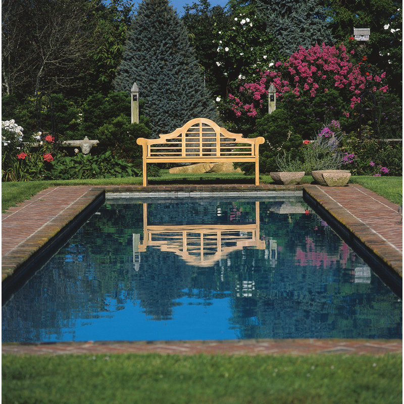 Lutyens Outdoor Teak Bench, Smoke
