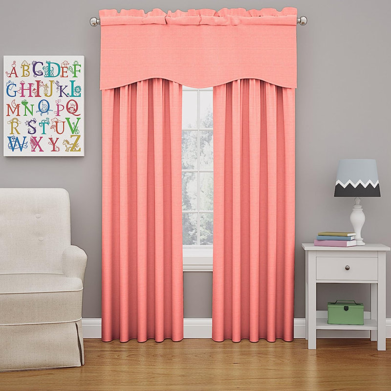 Kendall Scalloped Window Valance, Coral