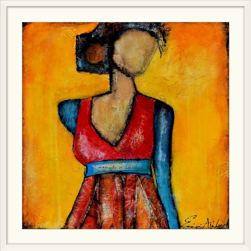 «Wishes» par Frisco, reproduction d'art, Cadre blanc, H 28 x l 28 po x P 1 po