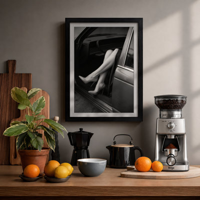 Reclined in Doorway Retro - Framed Print