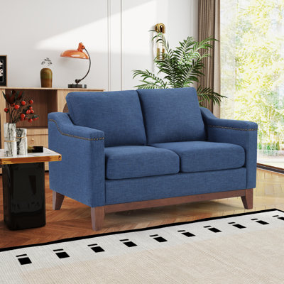 Idrissi 50" W Classic Loveseat With Nailhead Trim & Square Arm by Red Barrel Studio