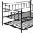 Daybed With Trundle In Black - Modern Look And Function, Metal Structure For Durability, Save Space Ease, Quiet Stable Experience, Easy Assembly , Fits All Mattress Sizes, 250/350 Lbs Supported Color