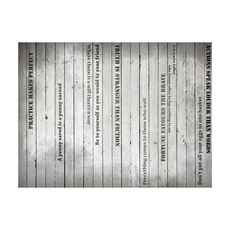 Murales citations d'Eugonda sur bois, L 106 po x l 137 po