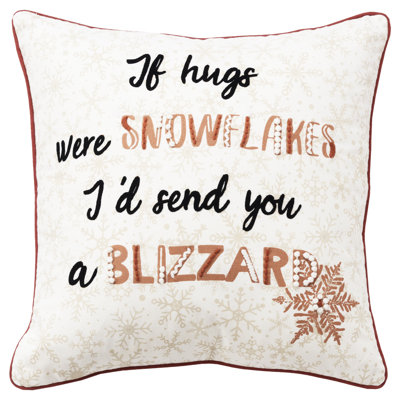 Embroidered Cotton Throw Pillow
