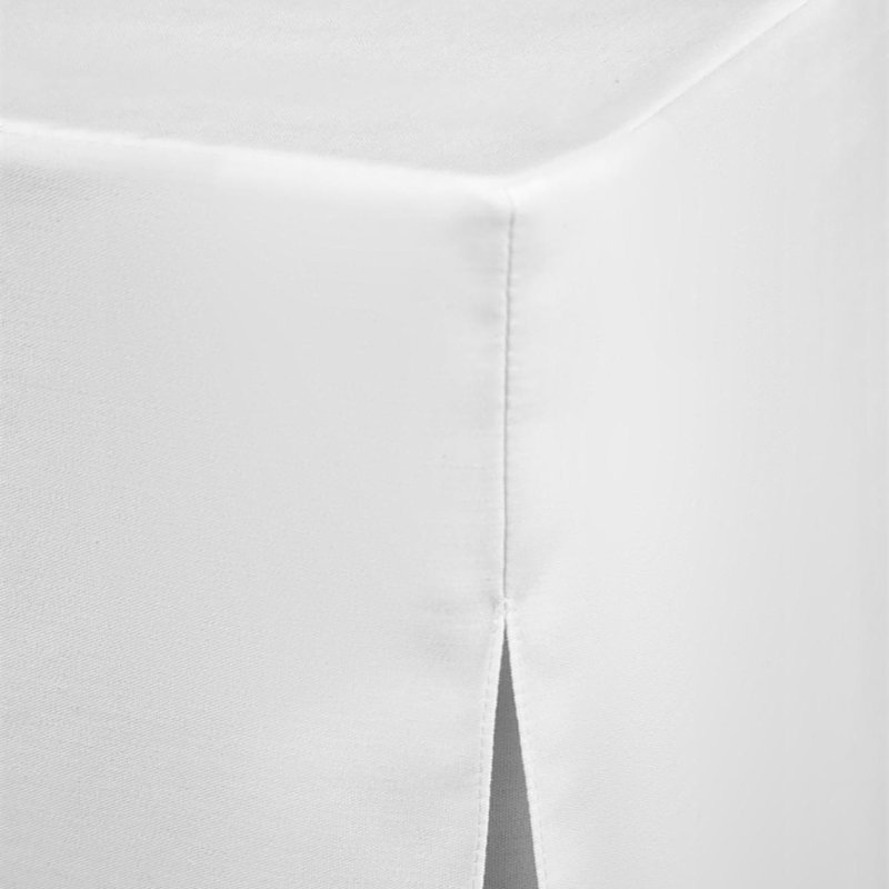 White Polyester Fitted Square Table Cover for Events