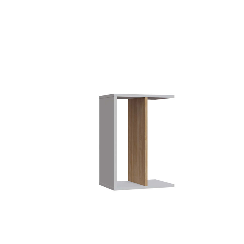 Najni End Table, White/Oak