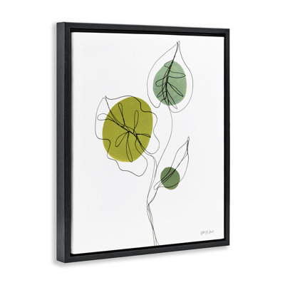 «Leafy Garden Delight», art mural encadré sur toile flottante par yvette