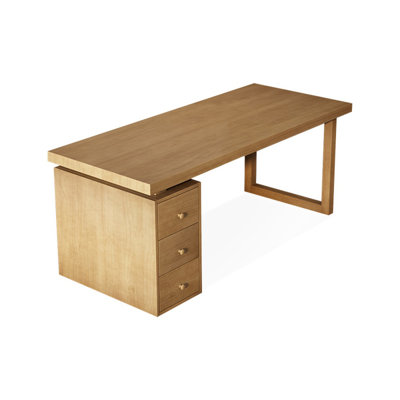 Wood colour Rectangle Solid Wood Desks
