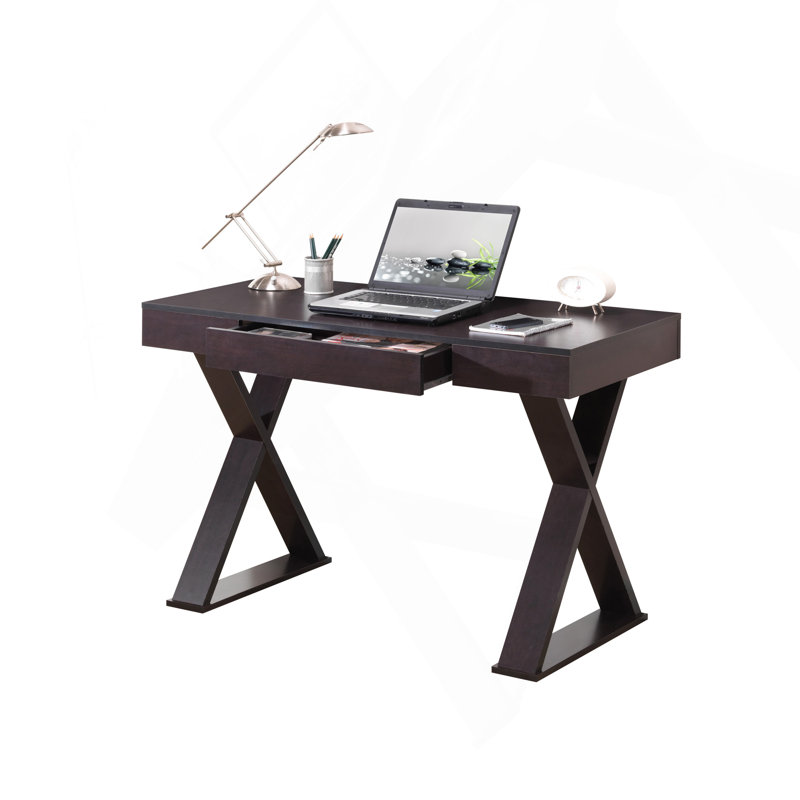 Bureau d'écriture tendance avec tiroir, espresso