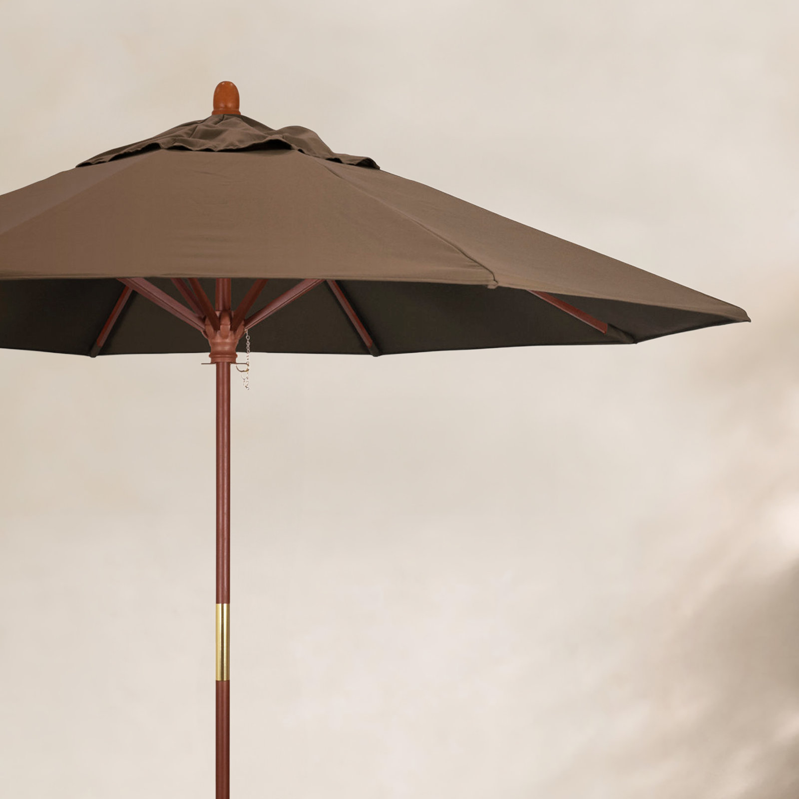 Manford 108'' Sunbrella® Outdoor Umbrella, Cocoa