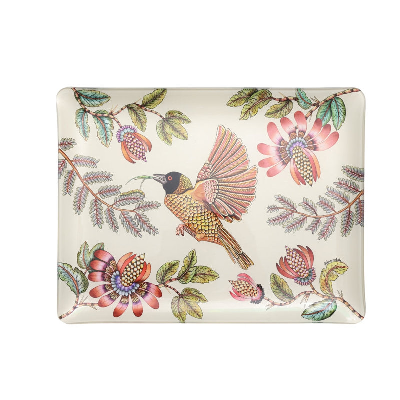 Weaver Garden Acrylic Tray, 18" W x 14" D x 1.5" H, Stone