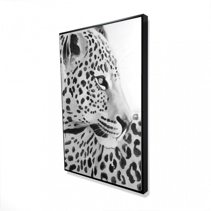 Beautiful Leopard Print On Canvas, 36" H x 24" W