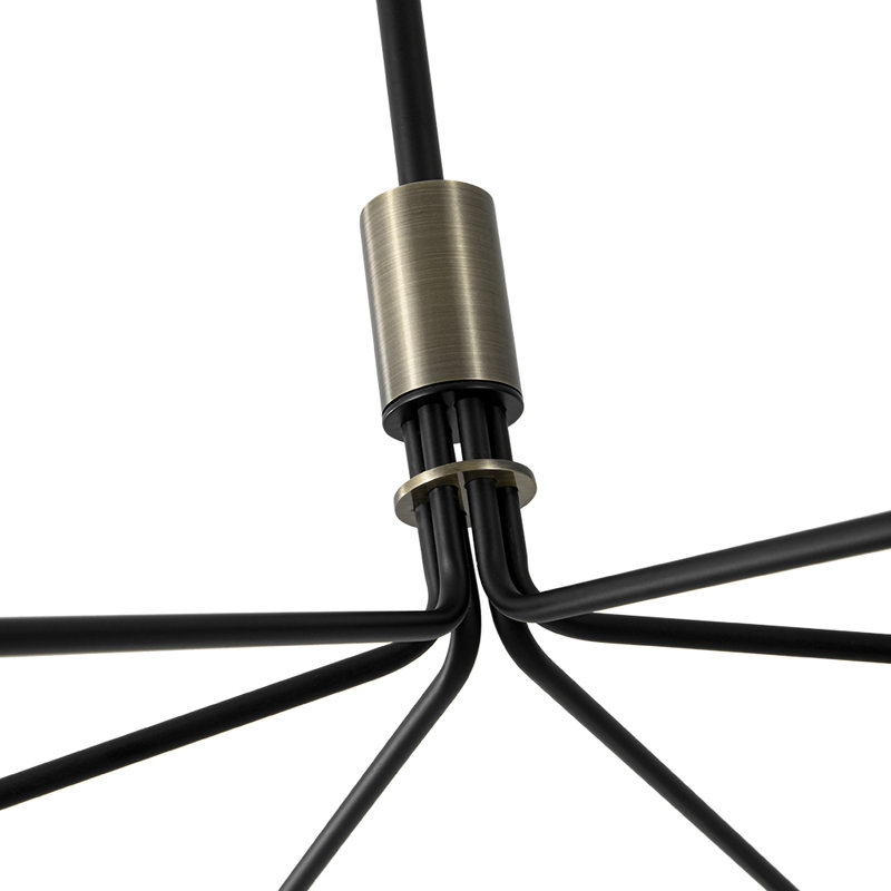 Lustre spoutnik moderne en métal 6 lumières