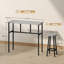 HOMCOM 6-Piece Breakfast Bar Table and Stools Set Counter Height-245073377-245073376
